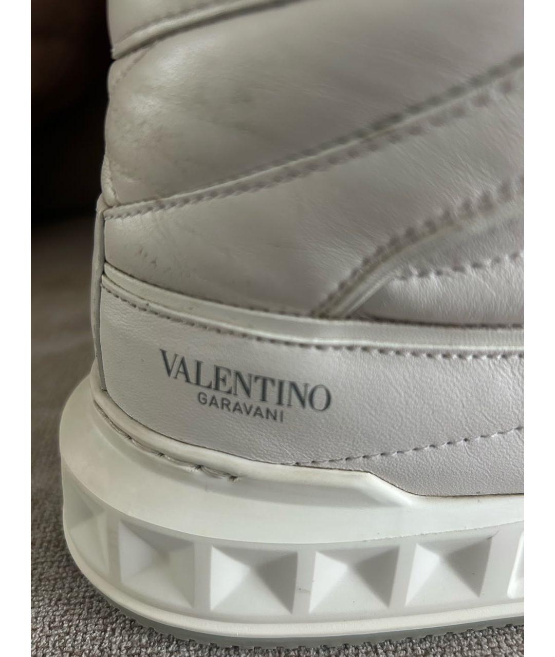 VALENTINO Белые кожаные кроссовки, фото 6