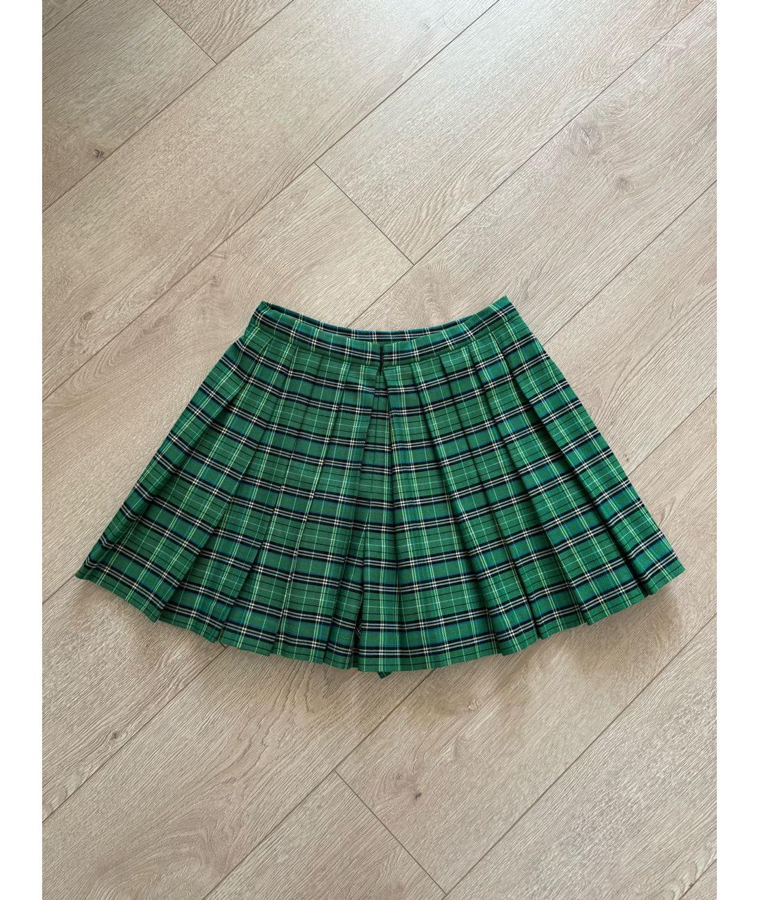 MAJE Зеленая полиэстеровая юбка-шорты, фото 6