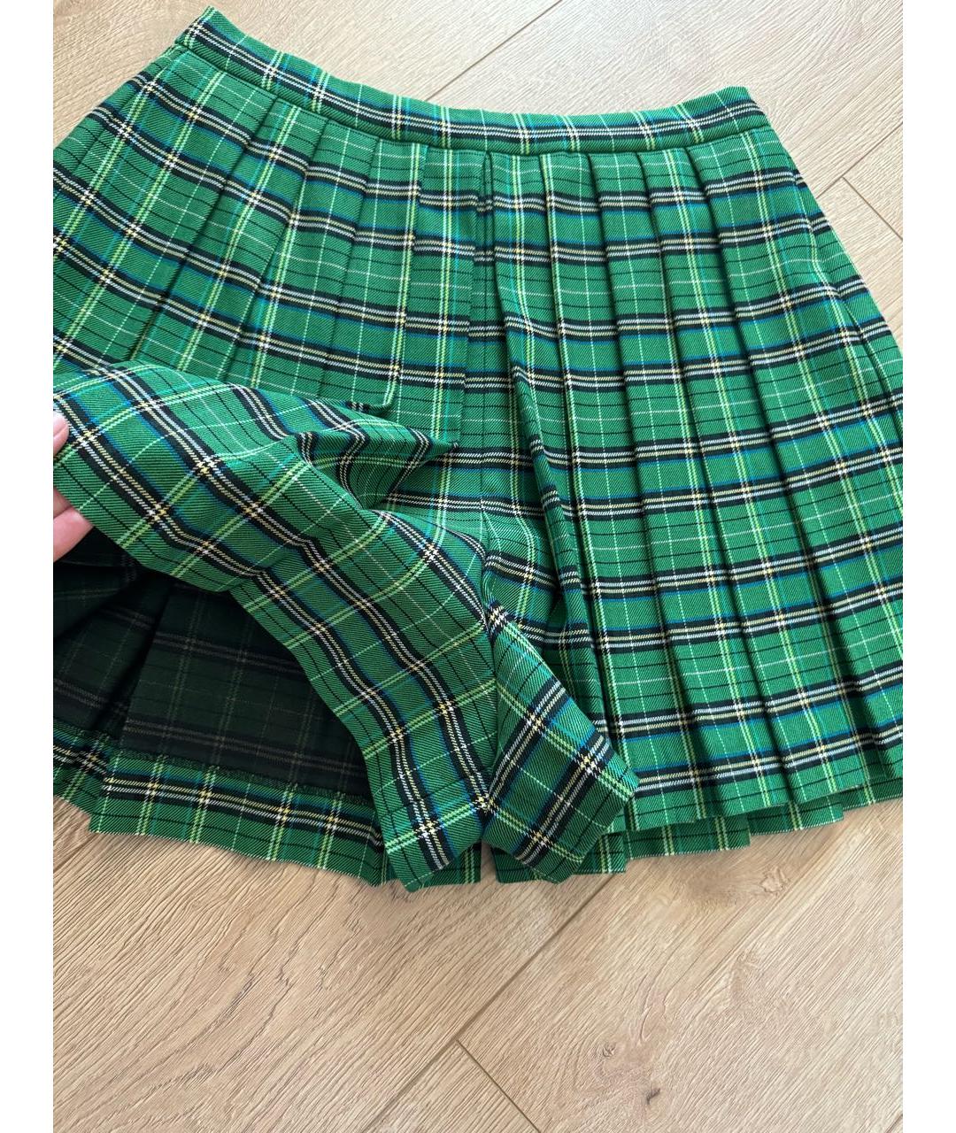 MAJE Зеленая полиэстеровая юбка-шорты, фото 2