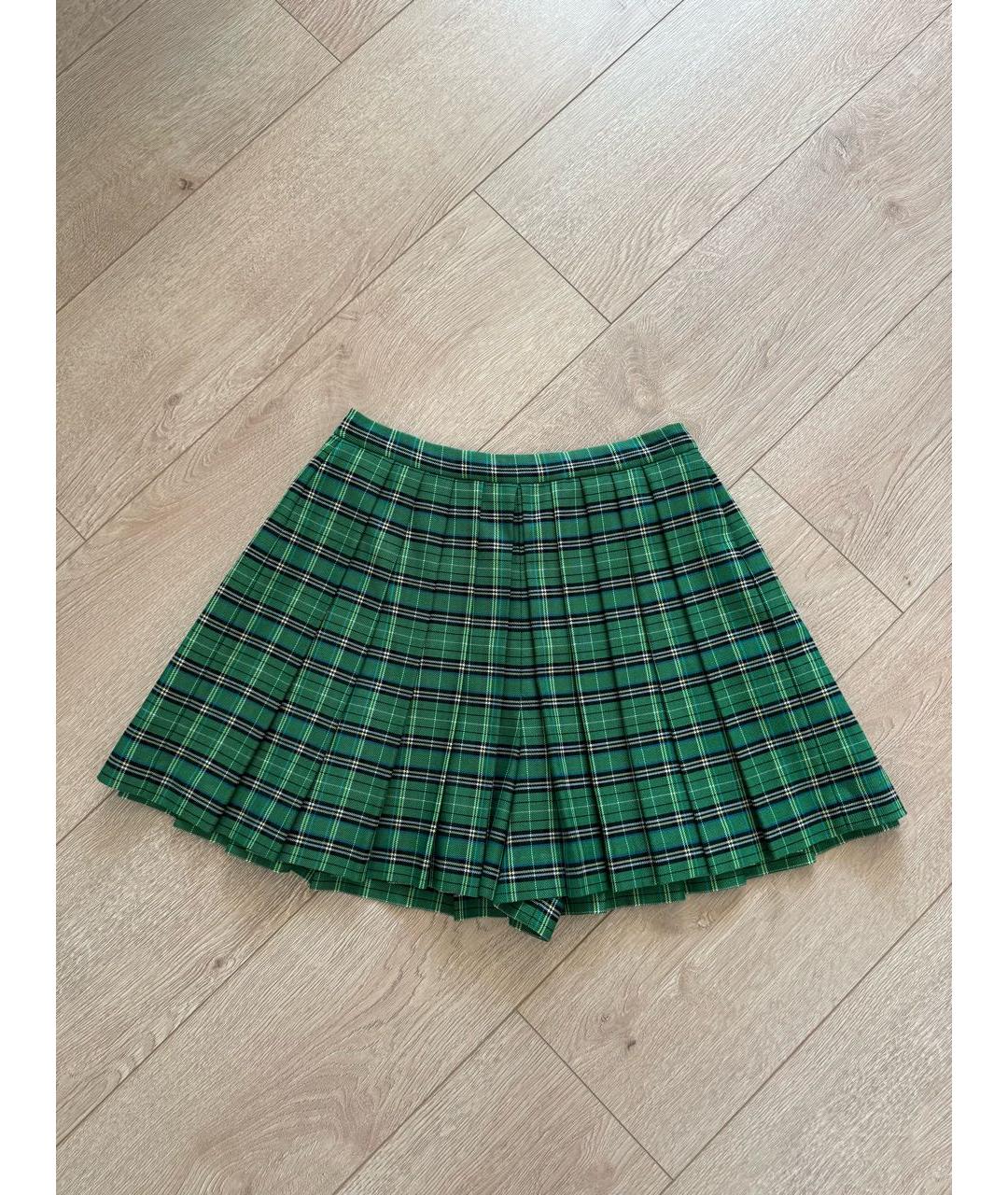 MAJE Зеленая полиэстеровая юбка-шорты, фото 7