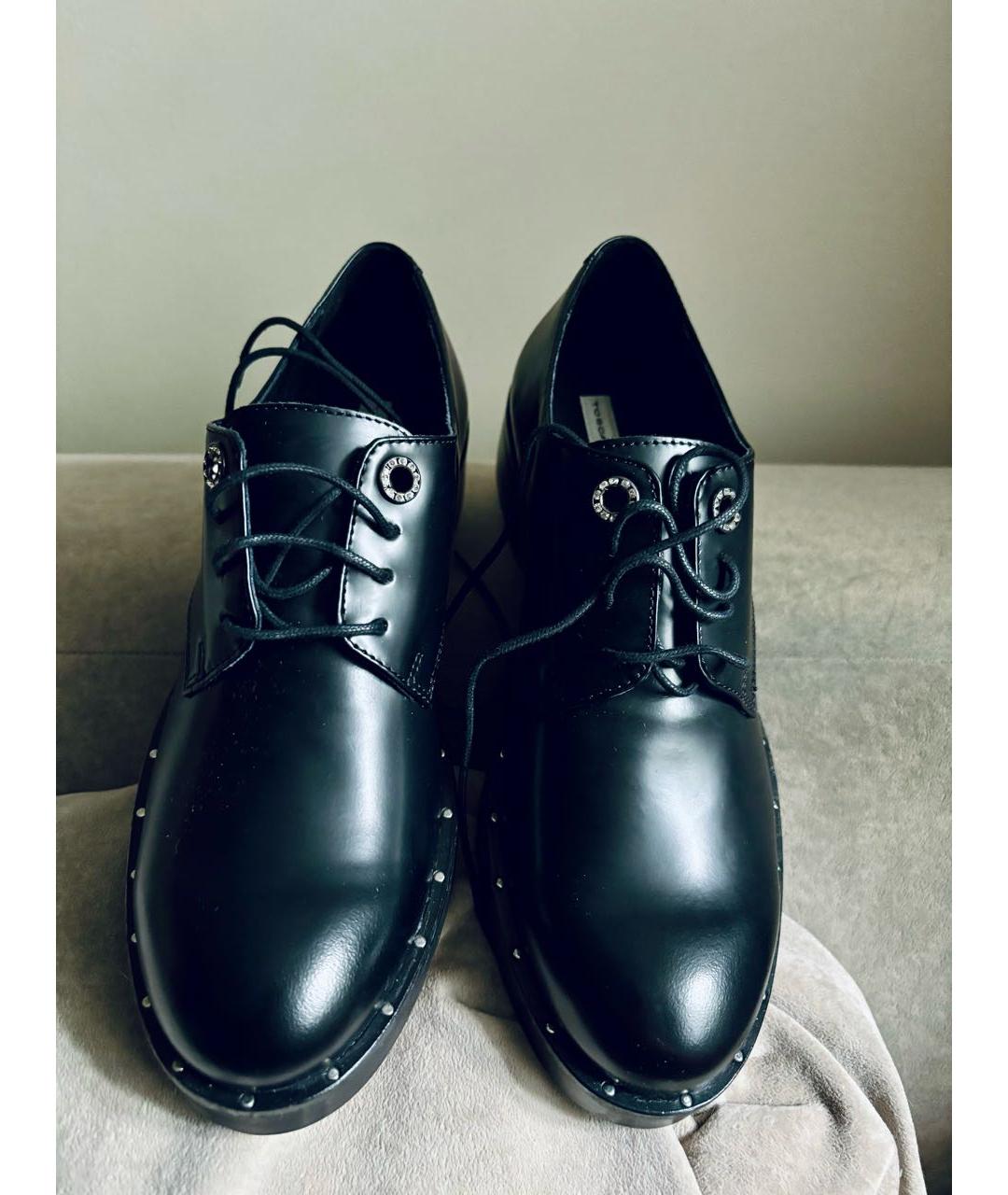 TOSCA BLU Черные кожаные туфли, фото 8