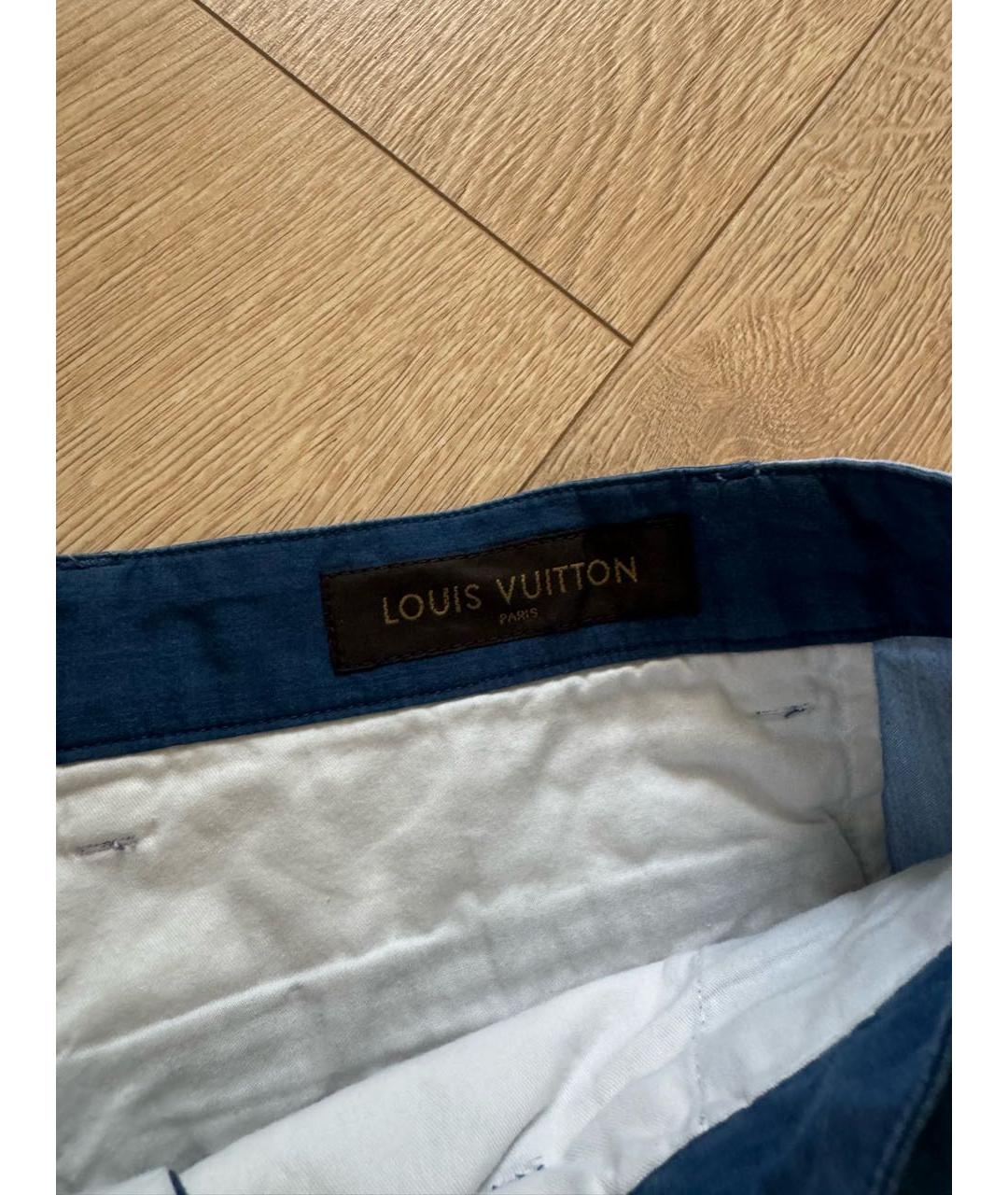 LOUIS VUITTON PRE-OWNED Синие хлопковые шорты, фото 2