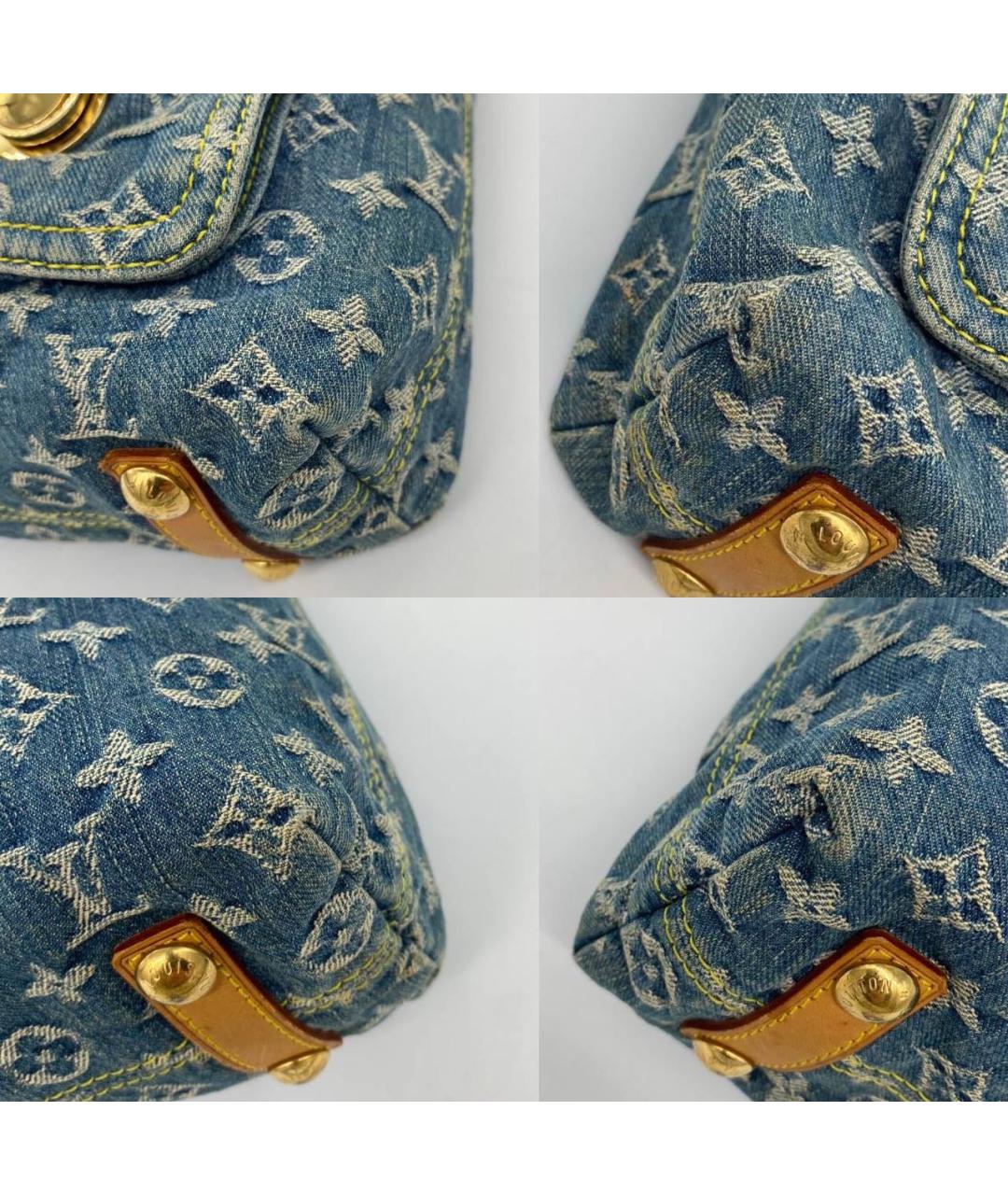 LOUIS VUITTON PRE-OWNED Синяя деним сумка тоут, фото 5