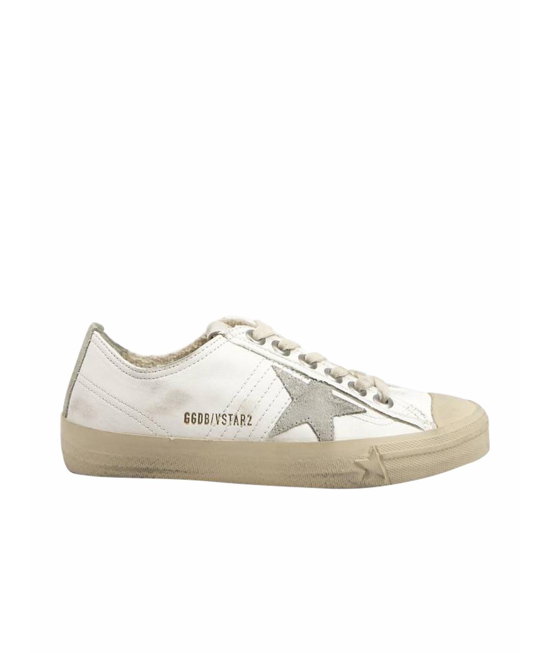 GOLDEN GOOSE DELUXE BRAND Белые кожаные кеды, фото 1