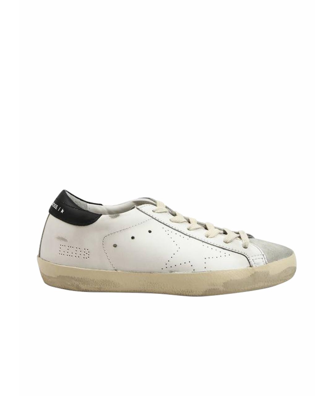 GOLDEN GOOSE DELUXE BRAND Белые кожаные кеды, фото 1