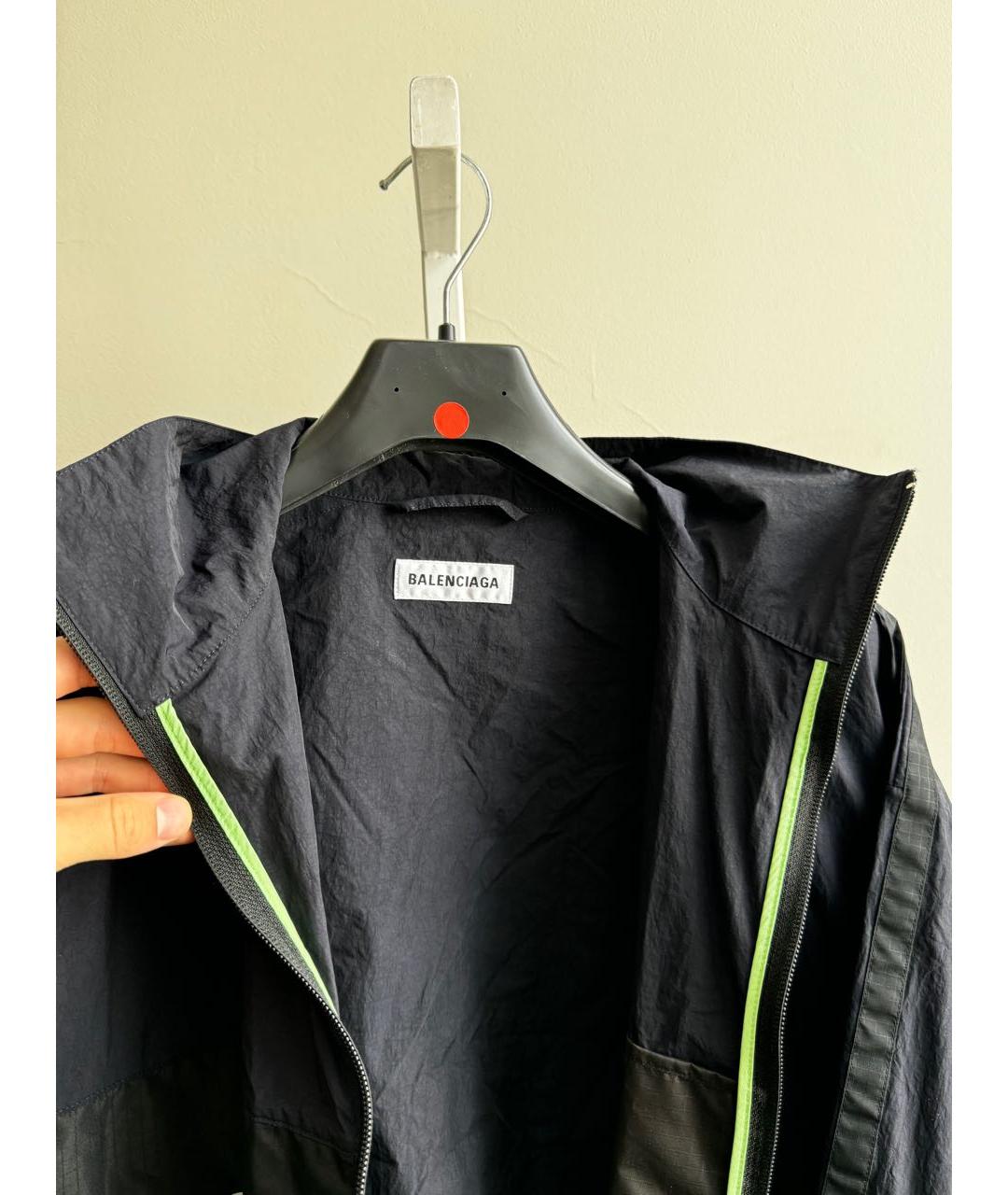 BALENCIAGA Черная полиуретановая куртка, фото 3
