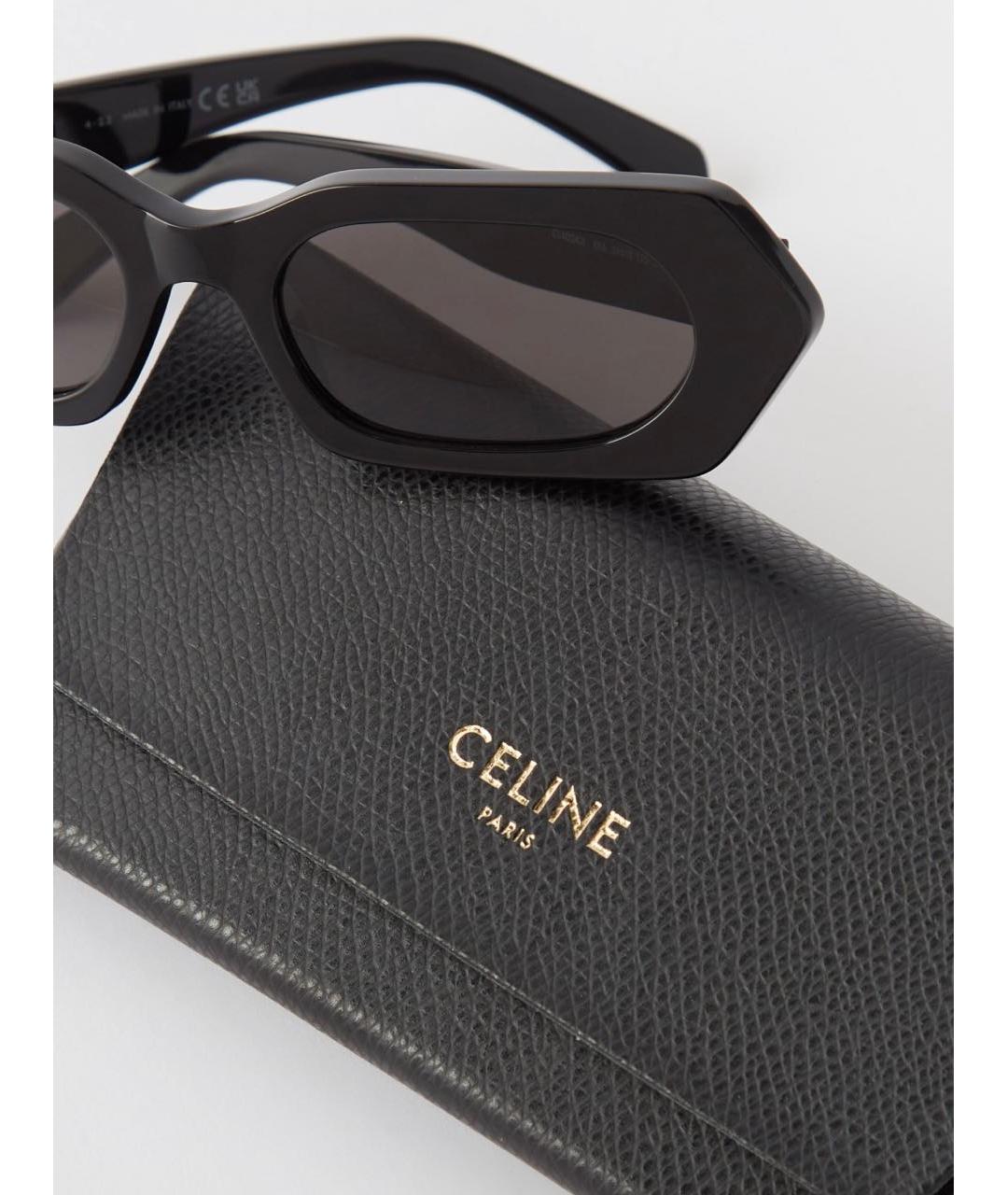 CELINE Черные пластиковые солнцезащитные очки, фото 5