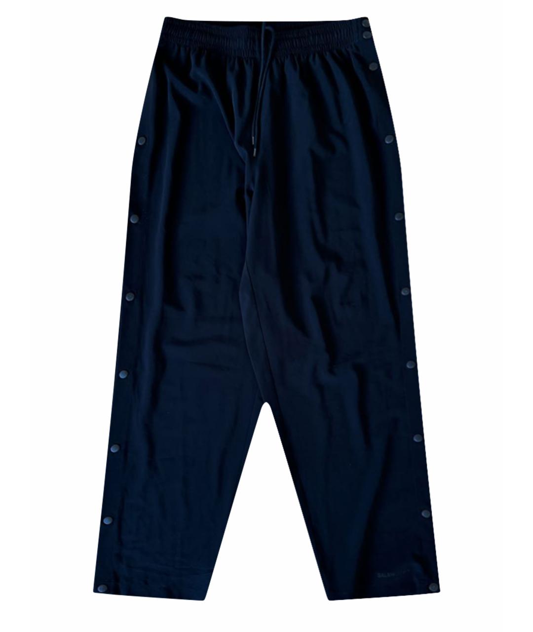 BALENCIAGA Черные полиамидовые повседневные брюки, фото 1