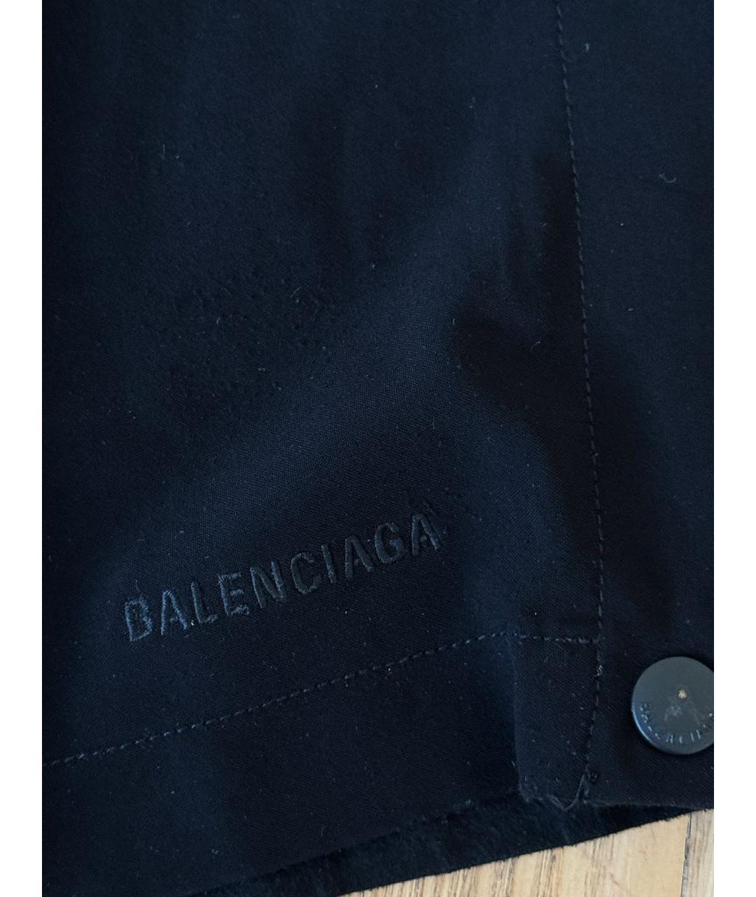 BALENCIAGA Черные полиамидовые повседневные брюки, фото 7