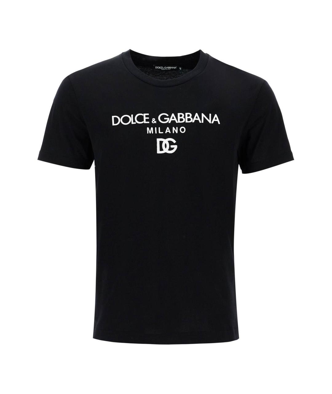 DOLCE&GABBANA Черная хлопковая футболка, фото 1