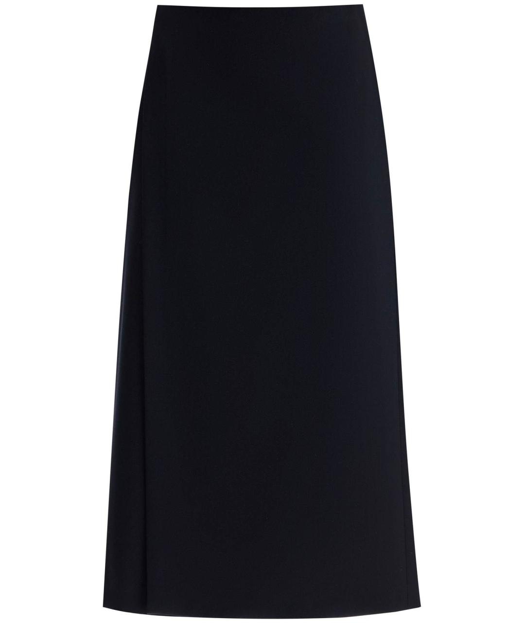 THE ROW Темно-синяя шерстяная юбка миди, фото 1