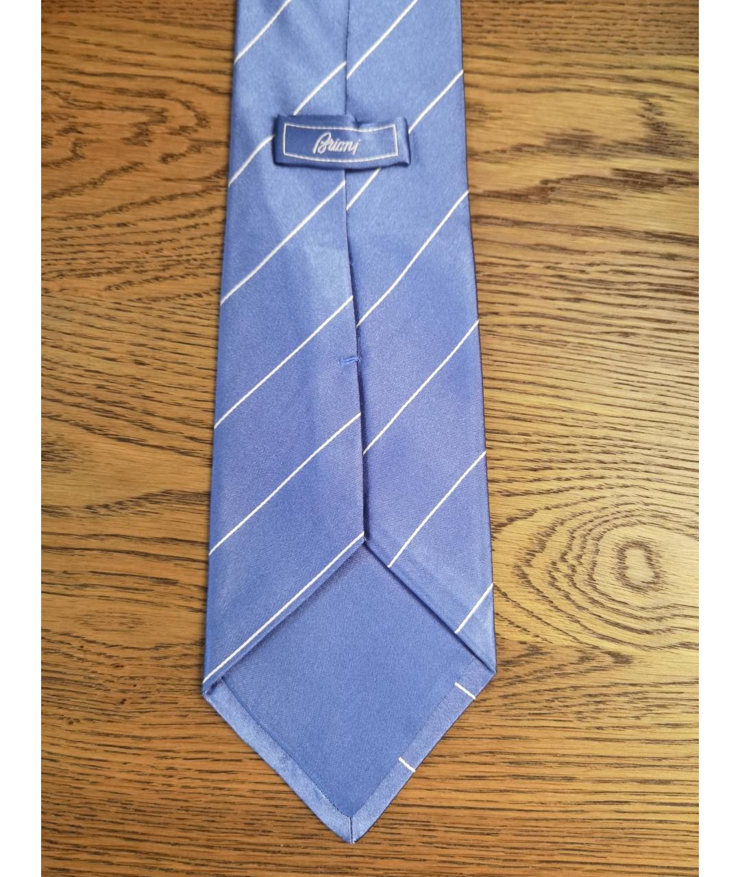 BRIONI Синий шелковый галстук, фото 2