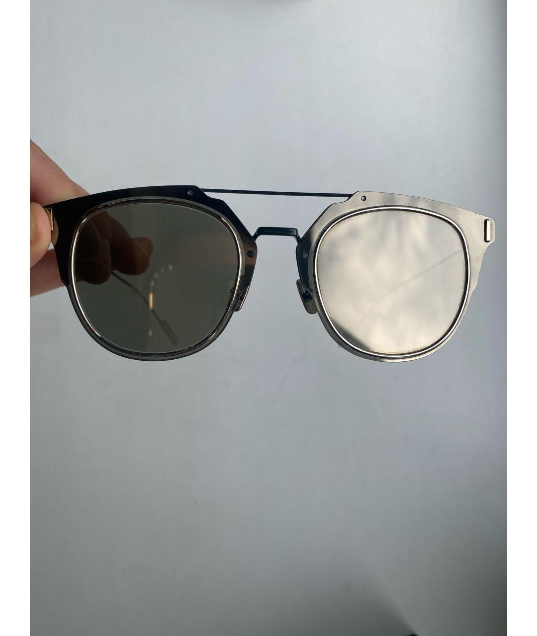 CHRISTIAN DIOR PRE-OWNED Антрацитовые металлические солнцезащитные очки, фото 5