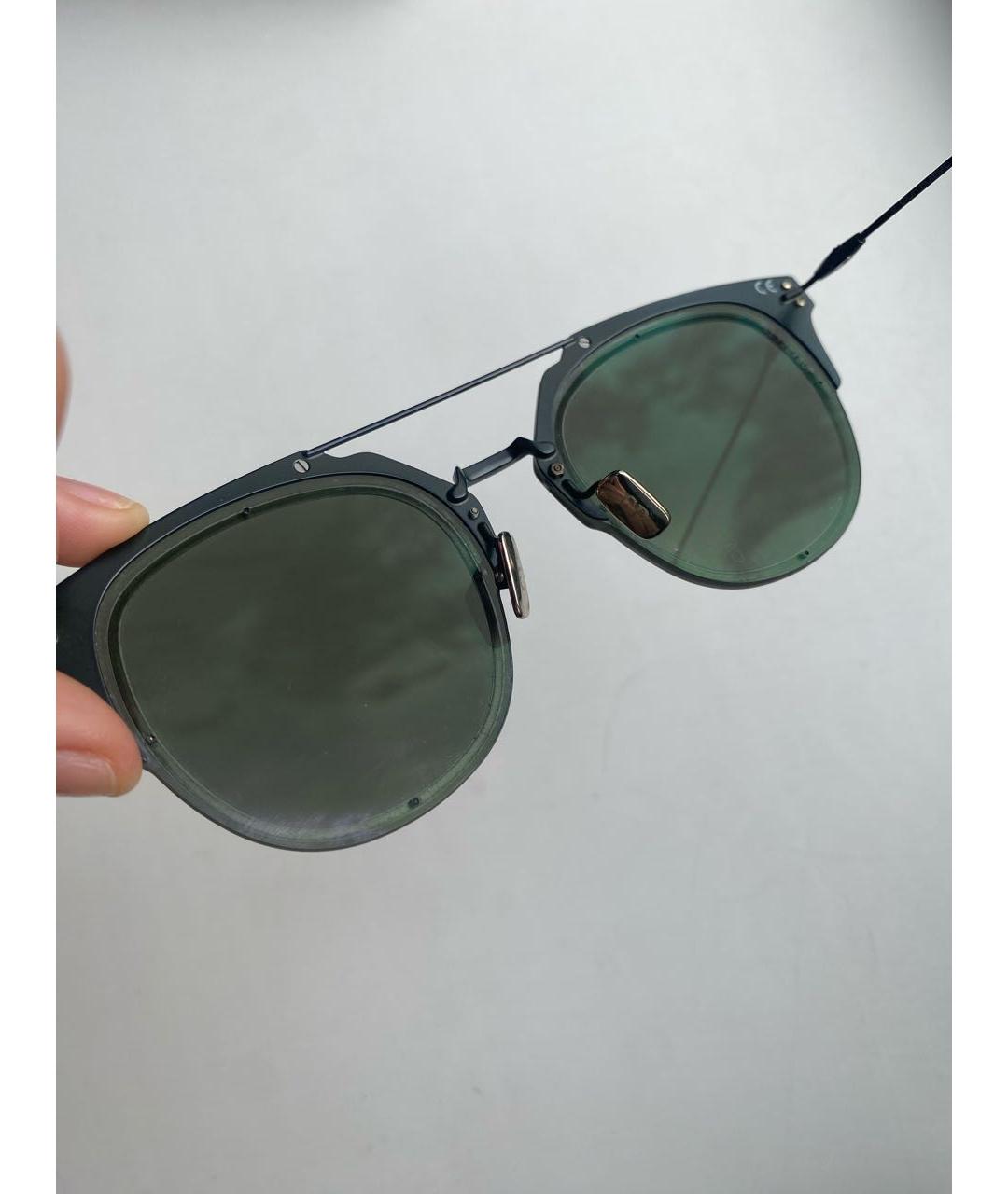 CHRISTIAN DIOR PRE-OWNED Антрацитовые металлические солнцезащитные очки, фото 3