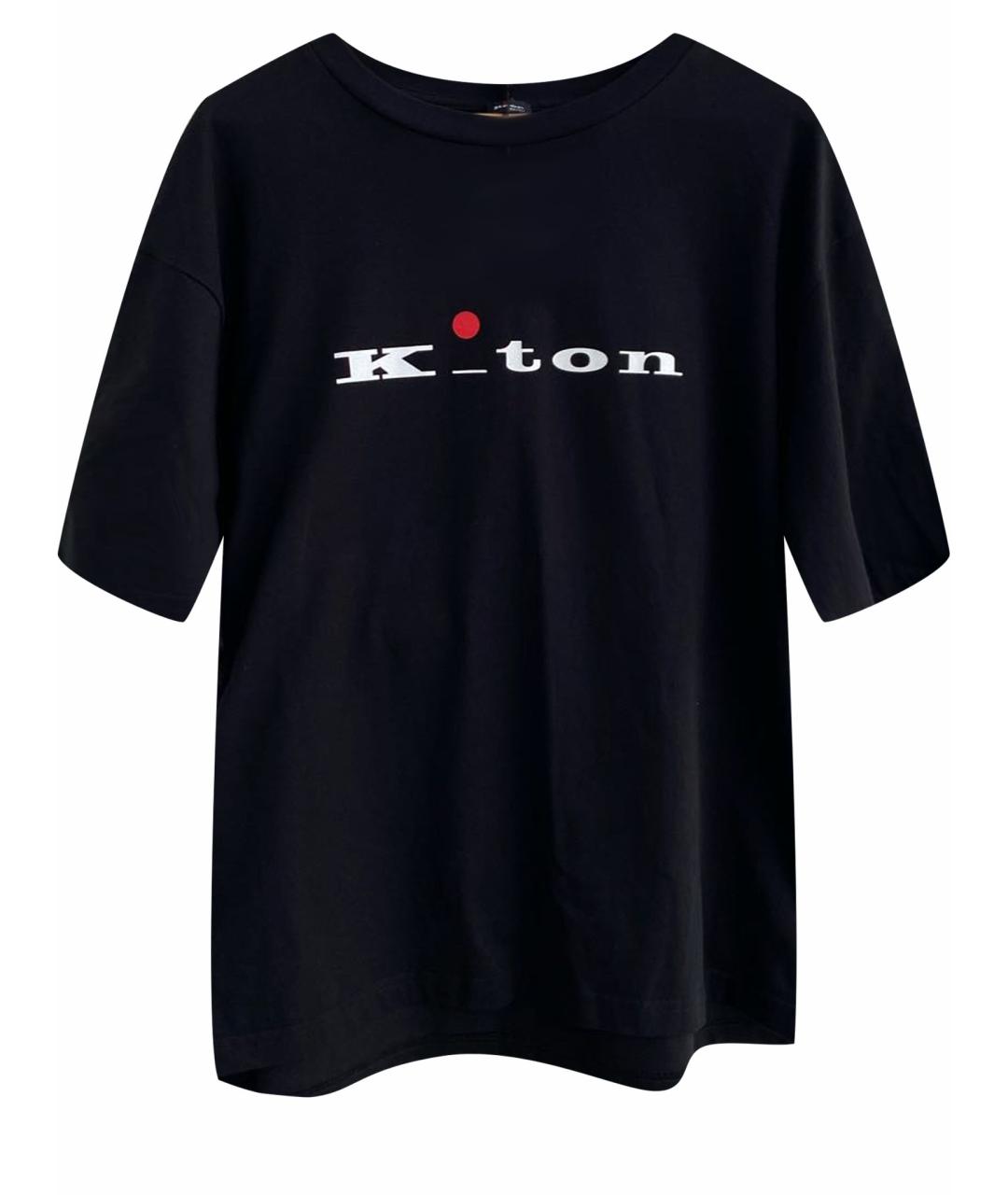 KITON Черная хлопковая футболка, фото 1