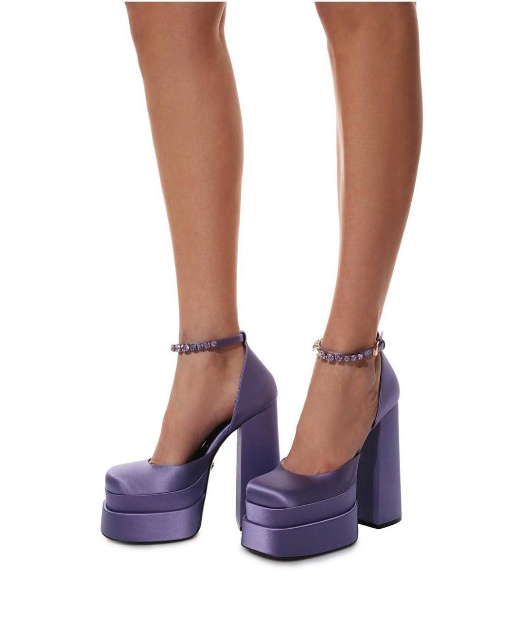 VERSACE COLLECTION Фиолетовые туфли из экзотической кожи, фото 3