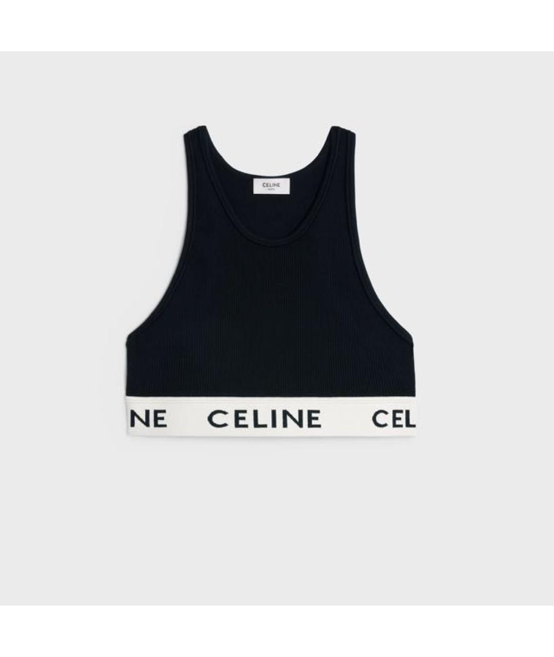 CELINE Черная майка, фото 6