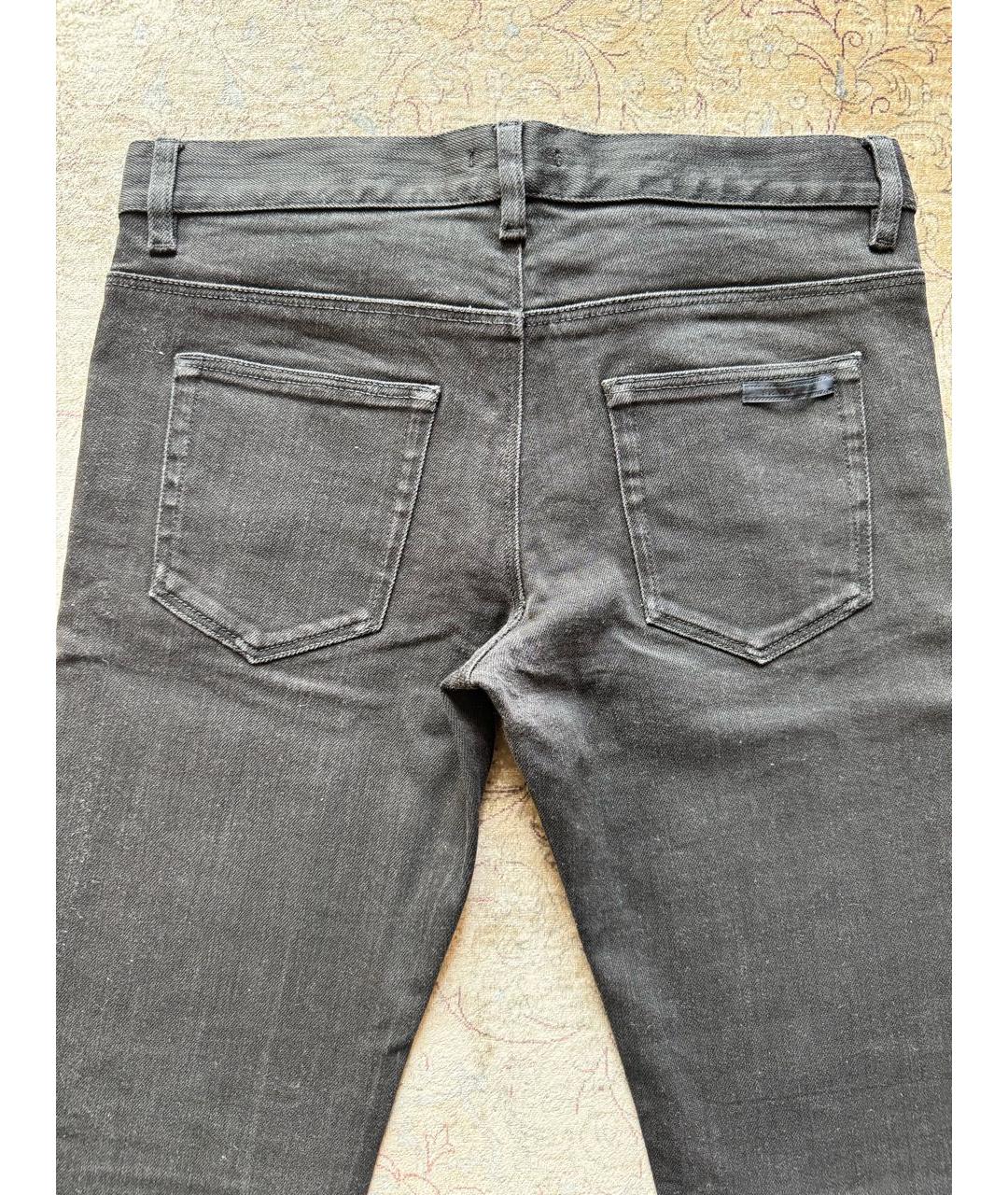 PRADA Черные хлопковые прямые джинсы, фото 3