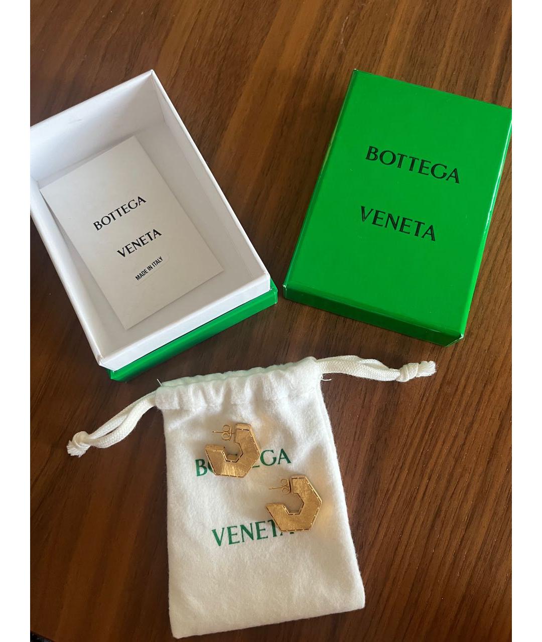 BOTTEGA VENETA Золотые серьги из желтого золота, фото 4