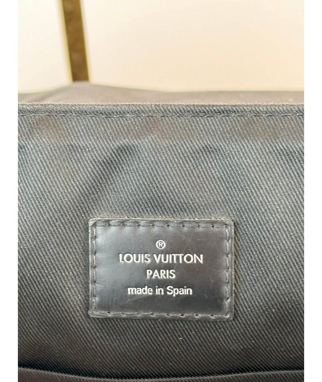 LOUIS VUITTON PRE-OWNED Черная кожаная сумка на плечо, фото 6