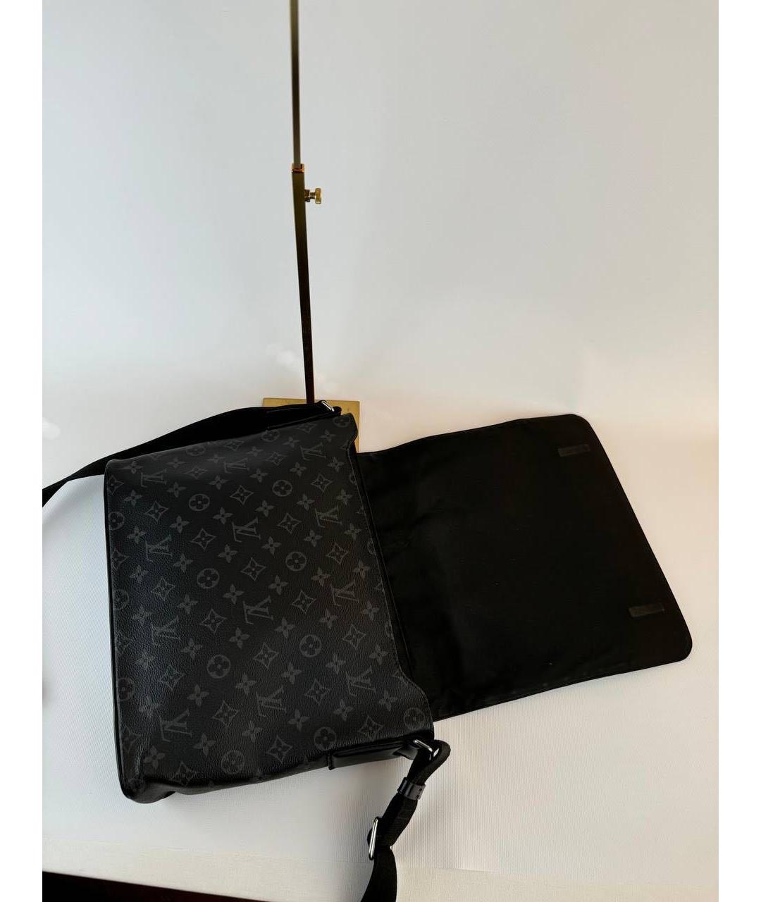 LOUIS VUITTON PRE-OWNED Черная кожаная сумка на плечо, фото 5