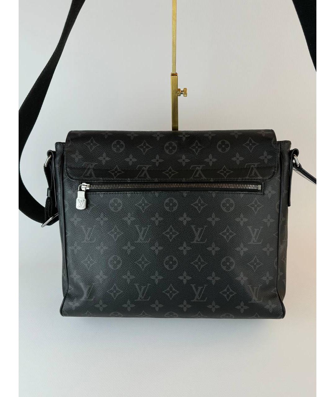 LOUIS VUITTON PRE-OWNED Черная кожаная сумка на плечо, фото 2