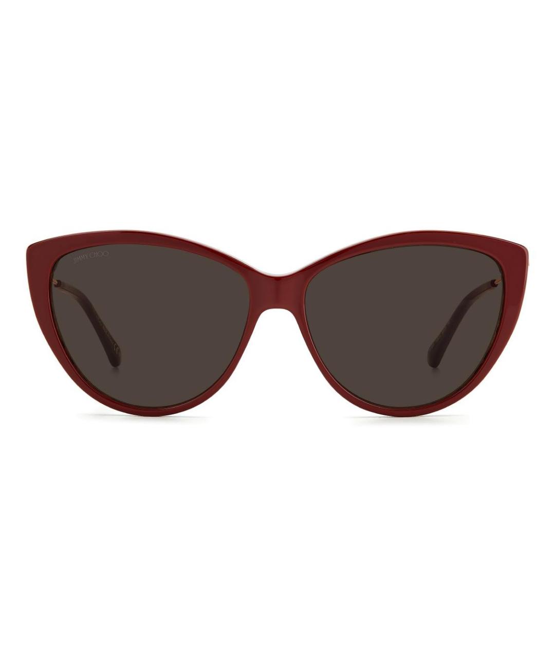 JIMMY CHOO Бордовые солнцезащитные очки, фото 1