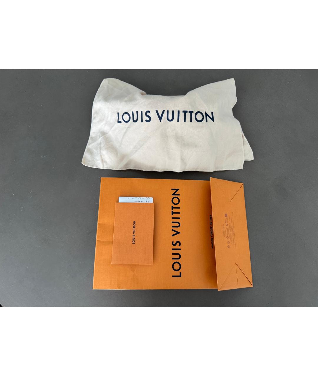 LOUIS VUITTON Черная кожаная поясная сумка, фото 6