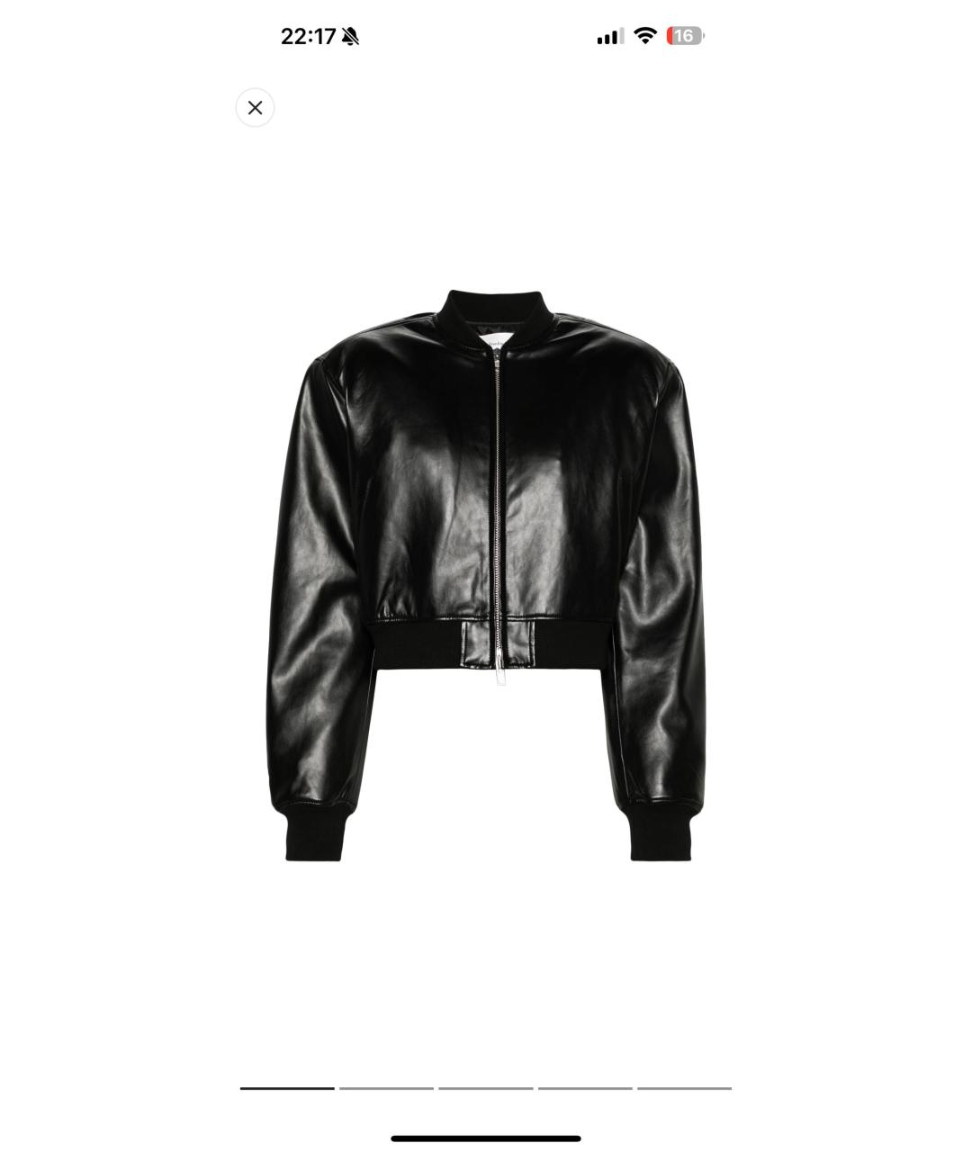 THE FRANKIE SHOP Черная полиуретановая куртка, фото 6
