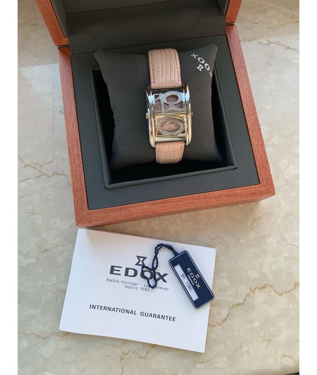EDOX Розовые часы из белого золота, фото 9