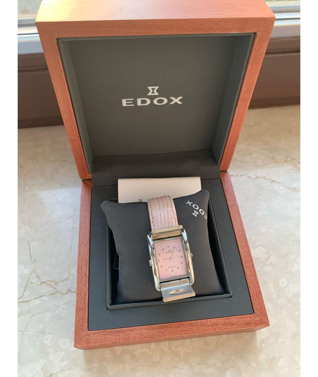EDOX Розовые часы из белого золота, фото 3