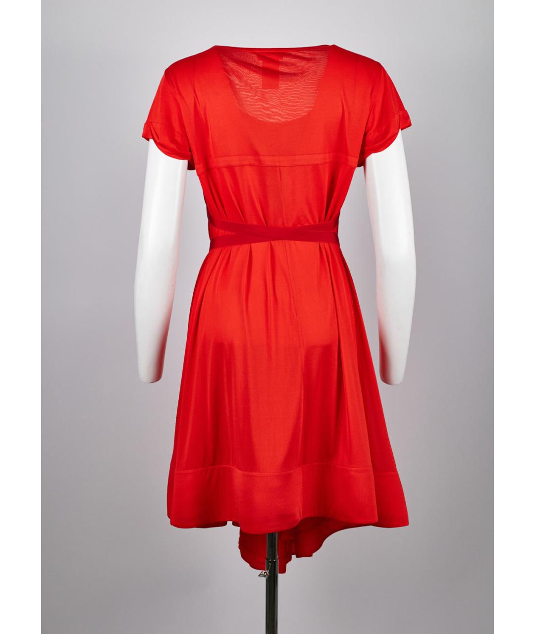 CELINE Красное вискозное вечернее платье, фото 2