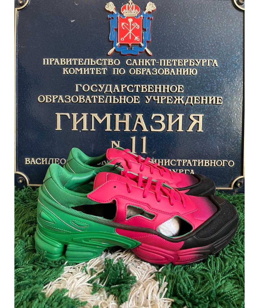 ADIDAS X RAF SIMONS Мульти кожаные низкие кроссовки / кеды, фото 8