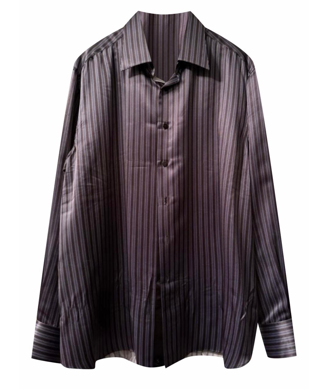 STEFANO RICCI Темно-синяя хлопковая классическая рубашка, фото 1