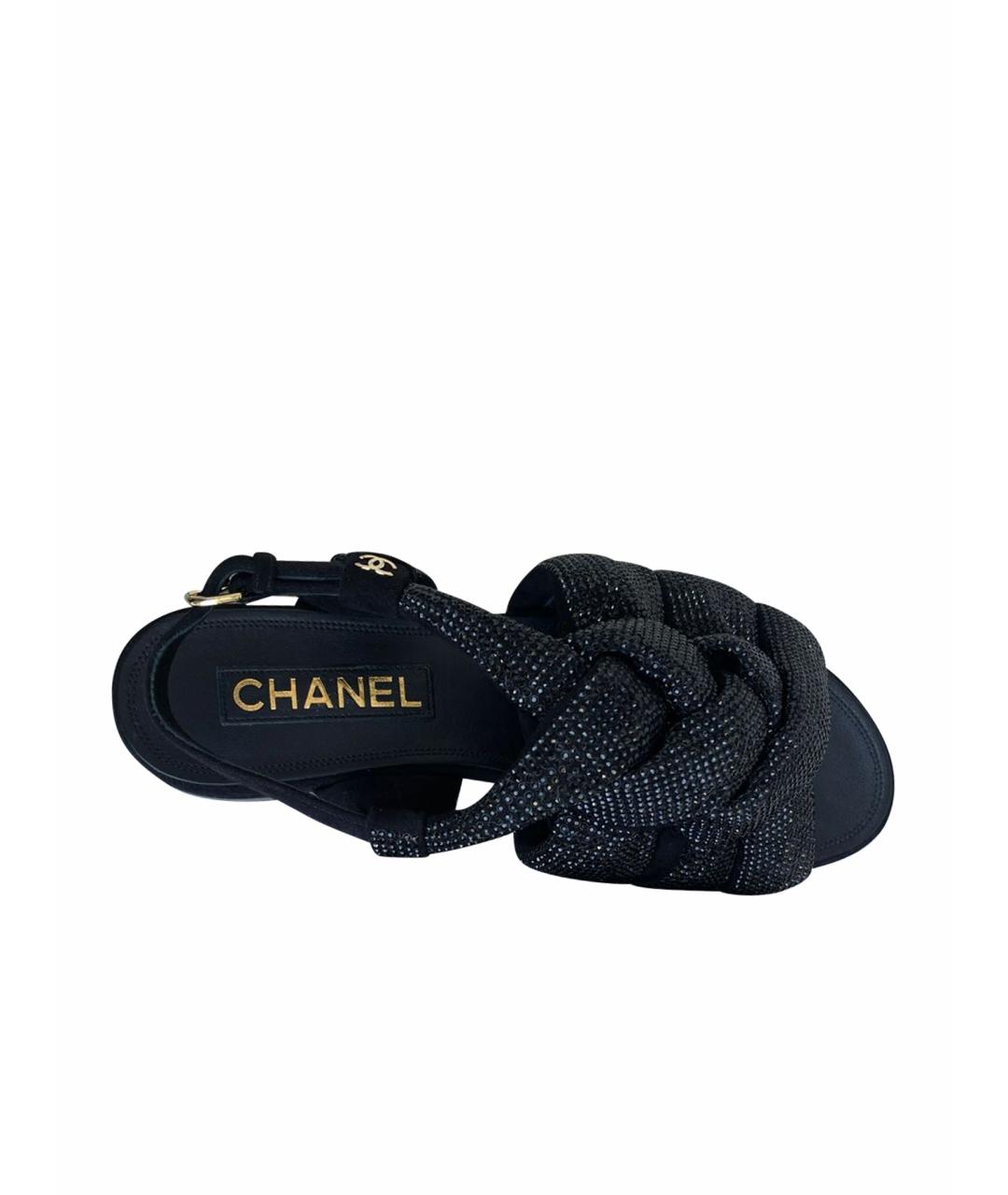 CHANEL PRE-OWNED Черные сандалии, фото 1