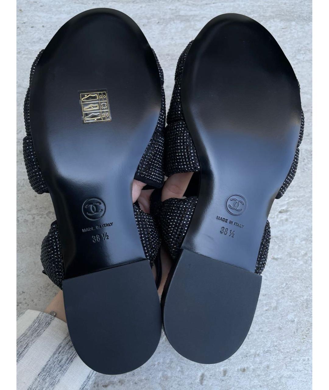 CHANEL PRE-OWNED Черные сандалии, фото 5