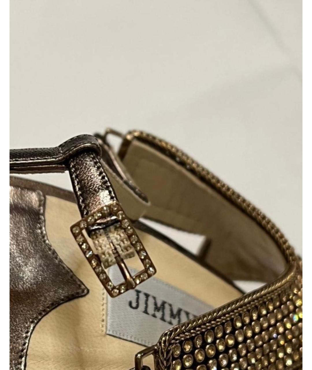 JIMMY CHOO Коричневые кожаные босоножки, фото 3