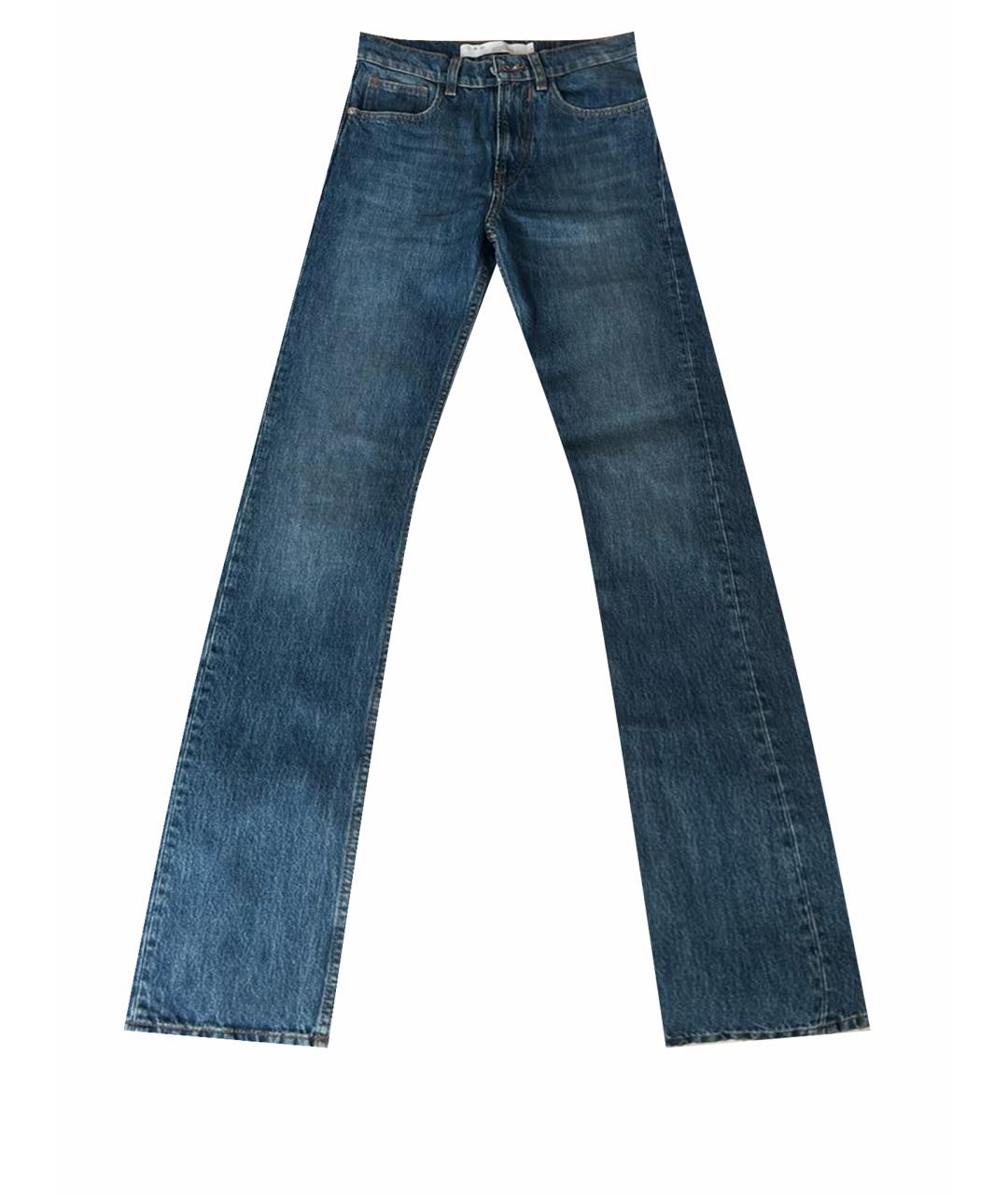 IRO Синие хлопковые прямые джинсы, фото 1