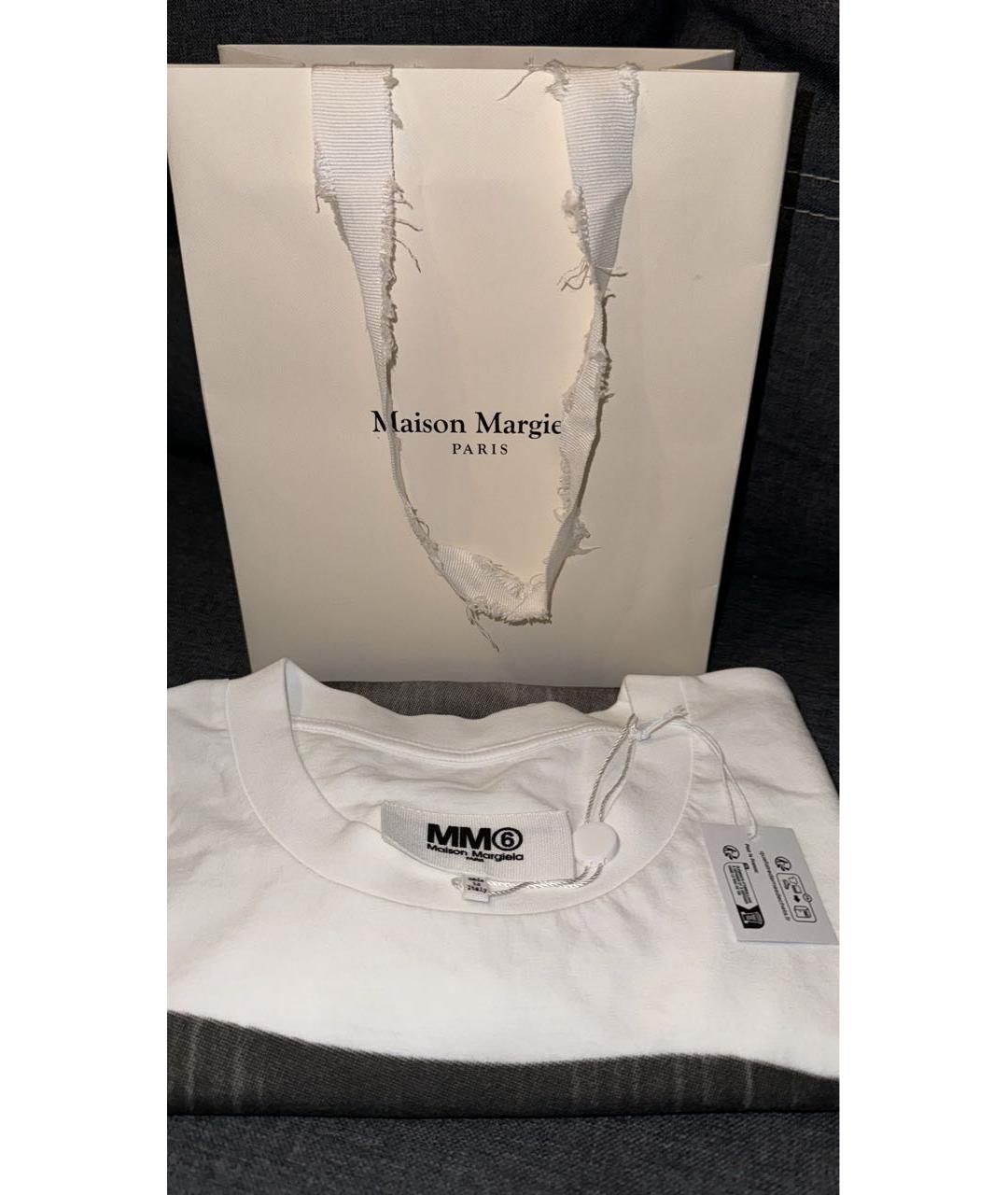 MM6 MAISON MARGIELA Белая хлопковая футболка, фото 5