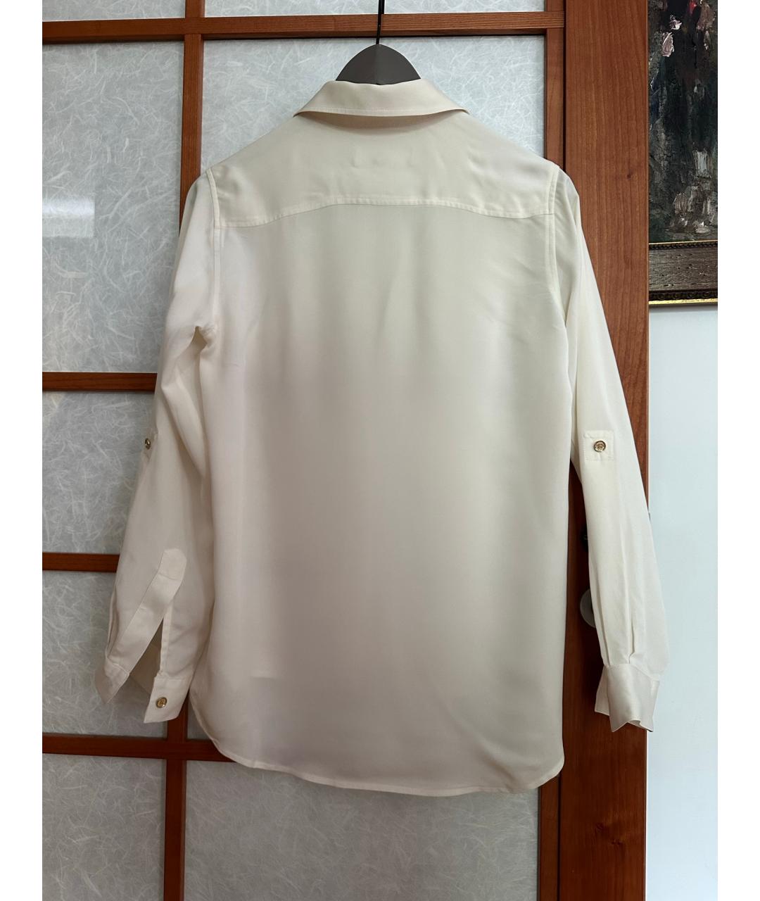 MICHAEL MICHAEL KORS Бежевая шелковая блузы, фото 2