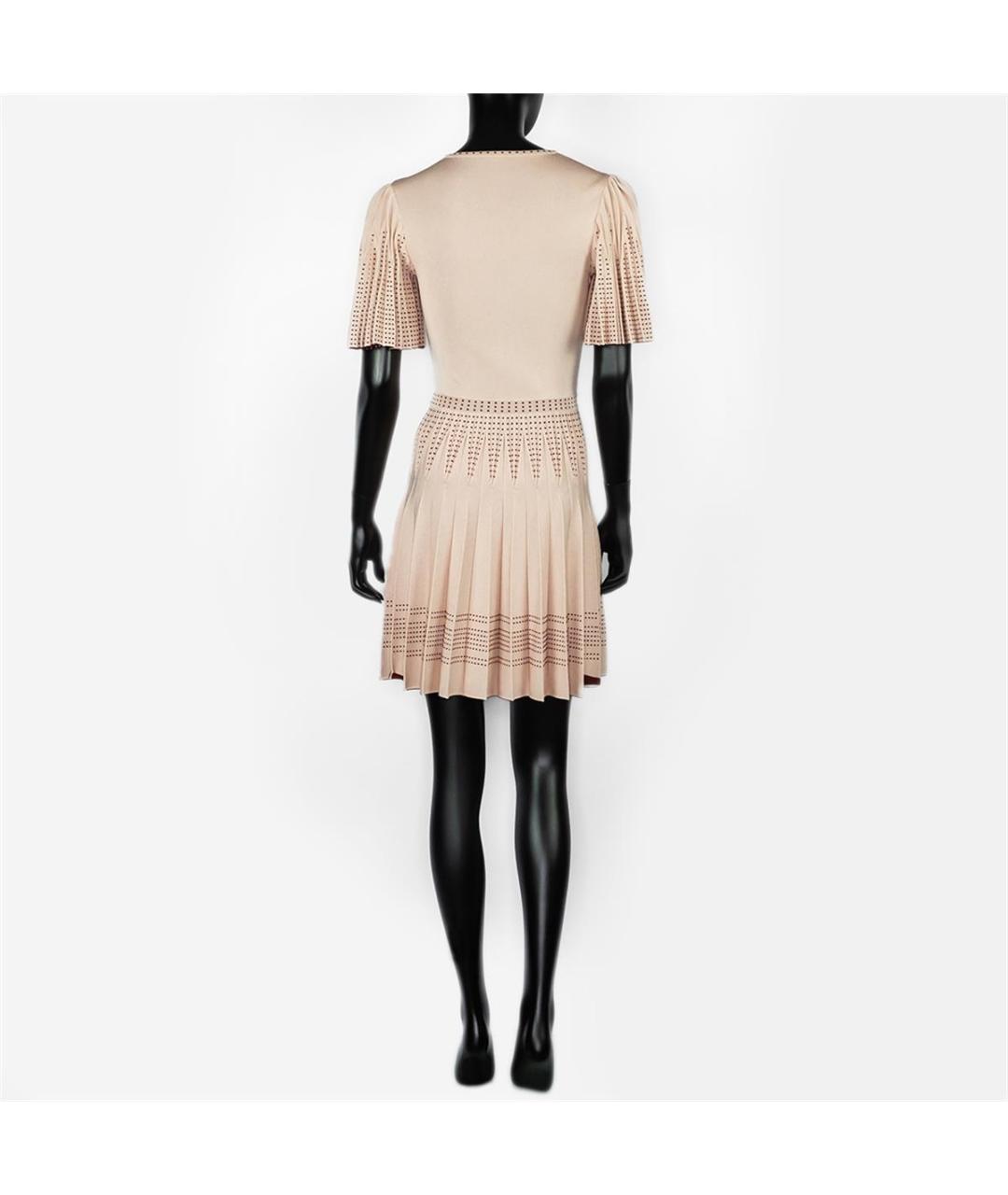 ALEXANDER MCQUEEN Розовое вискозное повседневное платье, фото 3