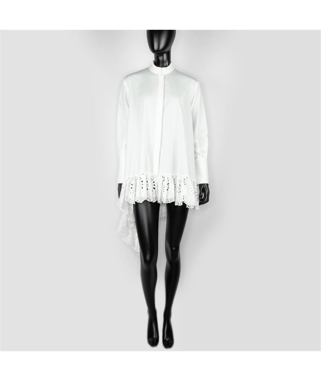 ALEXANDER MCQUEEN Белое хлопковое повседневное платье, фото 4