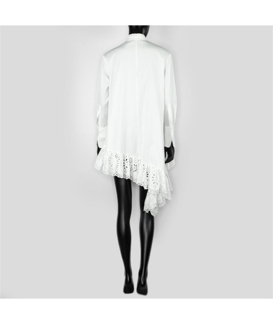 ALEXANDER MCQUEEN Белое хлопковое повседневное платье, фото 3