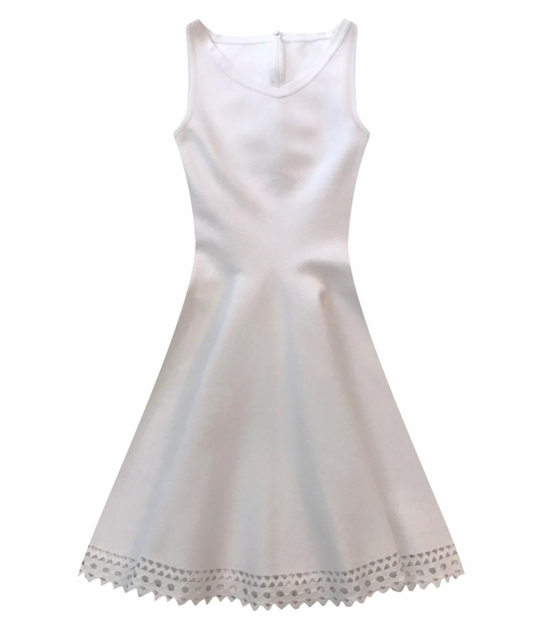 ALAIA Белое вискозное повседневное платье, фото 1