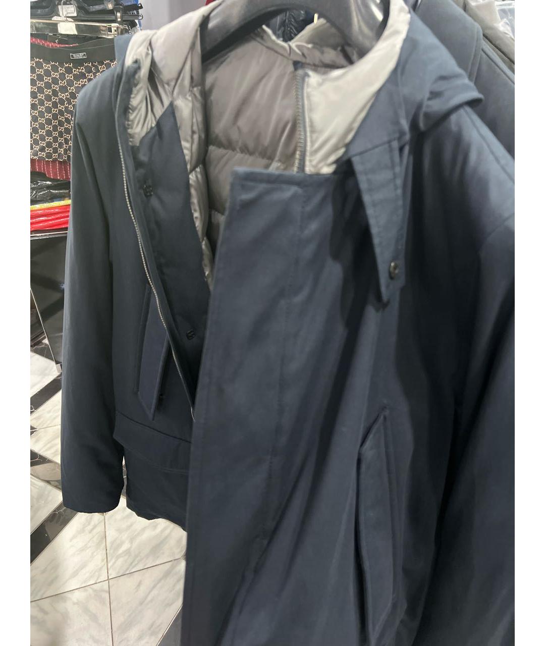 CORNELIANI Темно-синяя хлопковая куртка, фото 2
