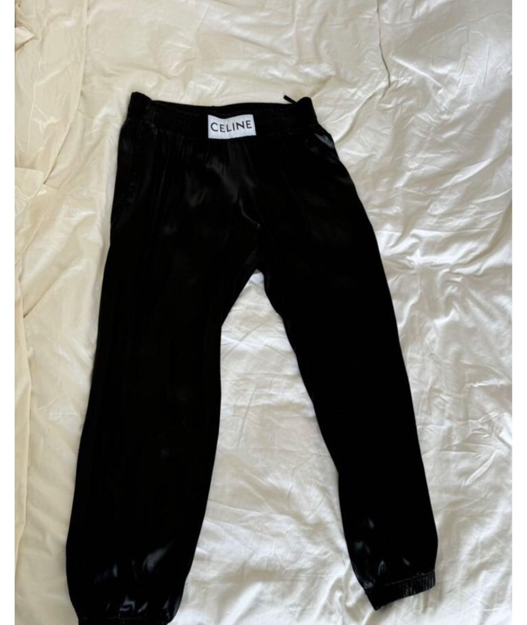 CELINE Черные брюки широкие, фото 3