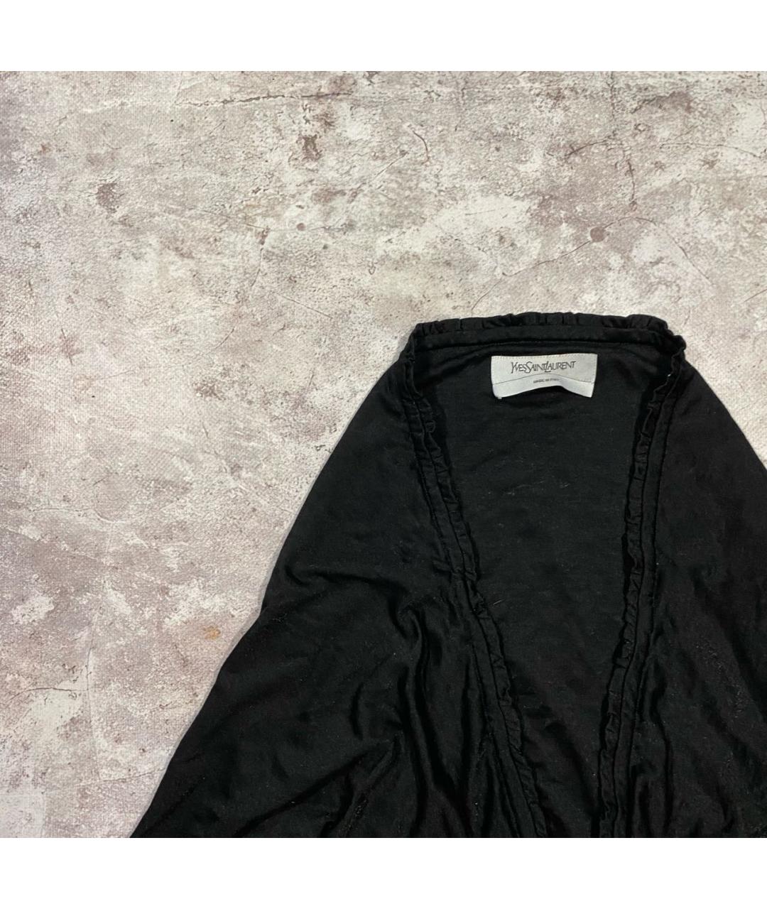 SAINT LAURENT Черный вискозный жакет/пиджак, фото 4