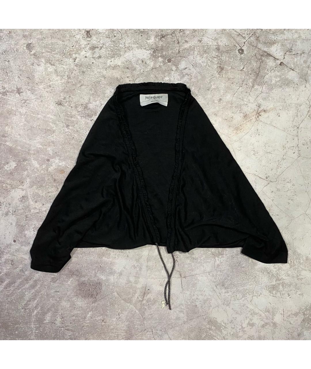 SAINT LAURENT Черный вискозный жакет/пиджак, фото 8