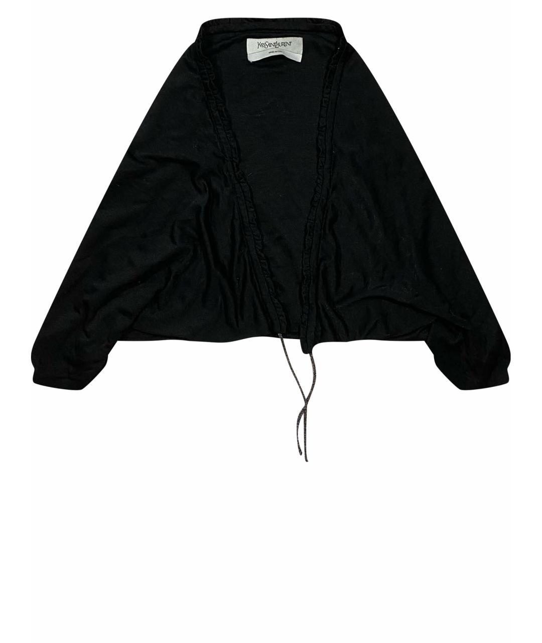 SAINT LAURENT Черный вискозный жакет/пиджак, фото 1