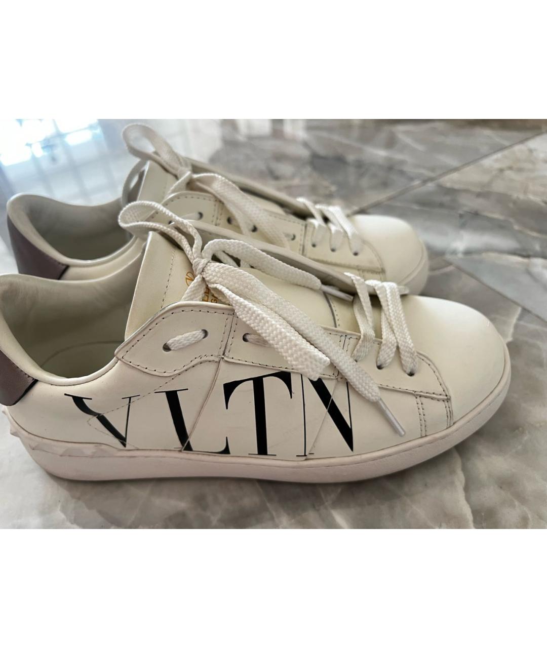 VALENTINO Белые кожаные кроссовки, фото 5
